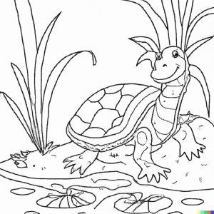 Disegno tartaruga alligatore