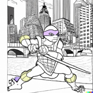 Colorare Donatello ninja