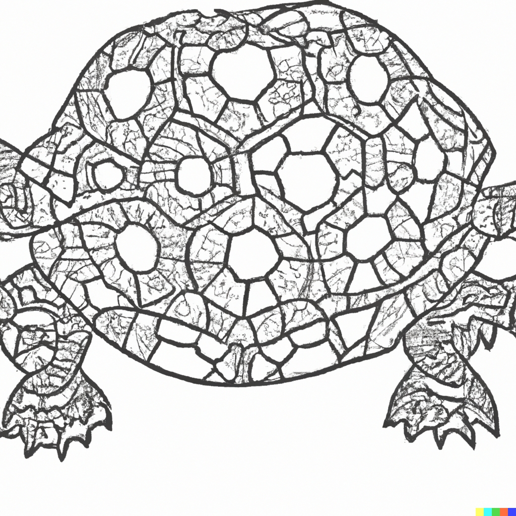 Disegno guscio tartaruga colorare bambini 6