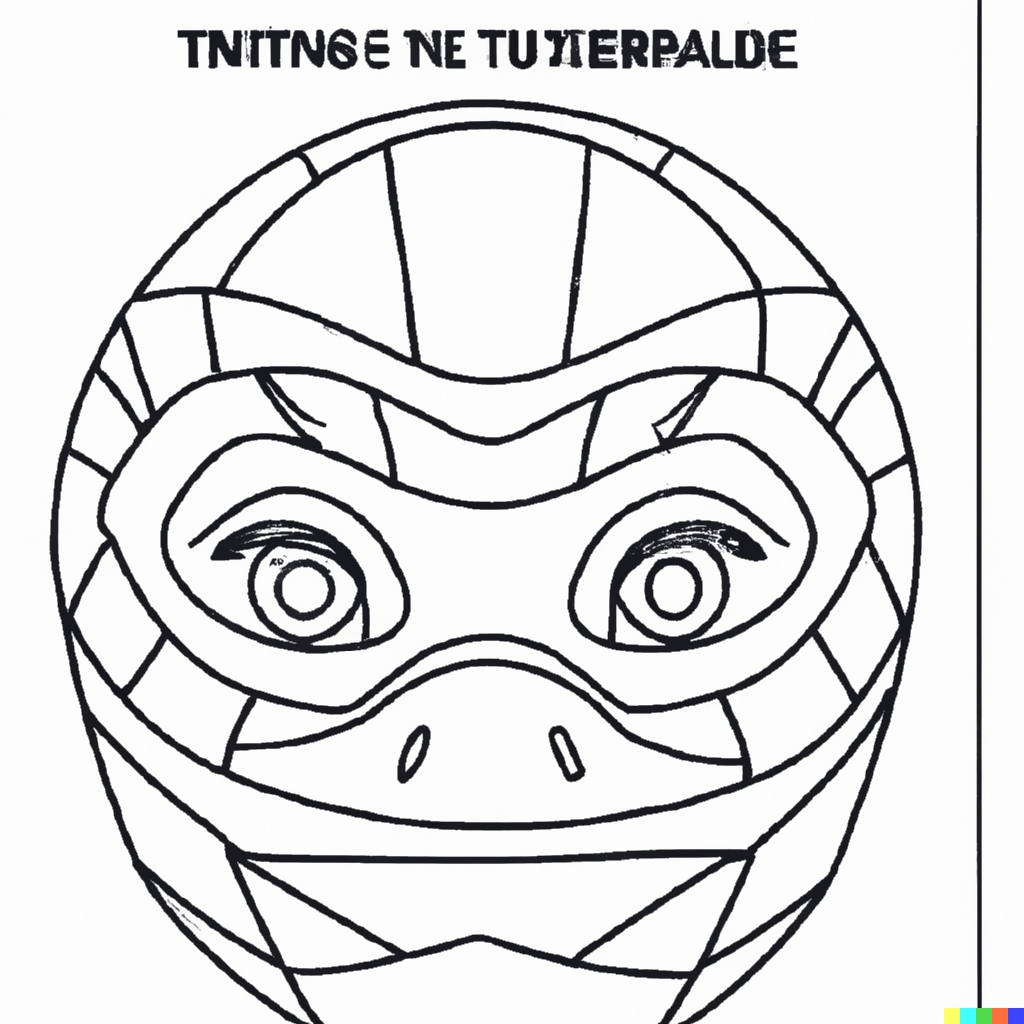 Maschera tartaruga ninja da colorare