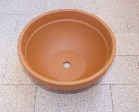 Vaso tondo basso Vaso di terracotta a ciotola