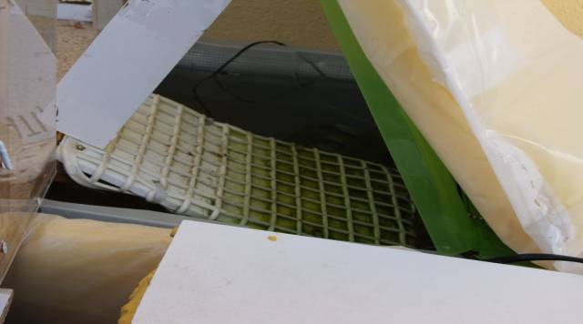 Coperchio tartarughiera rialzato e copertura lana di vetro