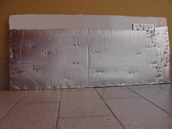 Isolamento termico lato muro tartarughiera Pannello termoriflettente