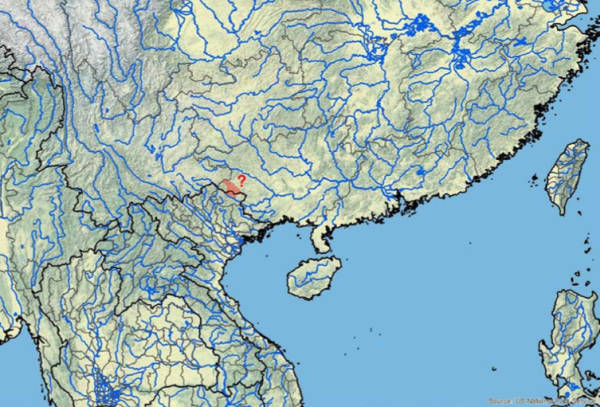 Habitat naturale della Zhou’s Box Turtle Cuora zhoui area geografica in natura