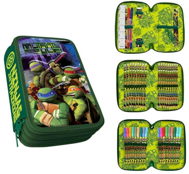 Tartarughe Ninja Scuola Zaino Trolley Cartella Astuccio Diario