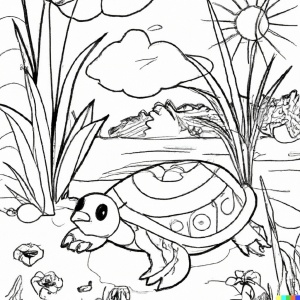 Tartarughe d'acqua dolce disegni