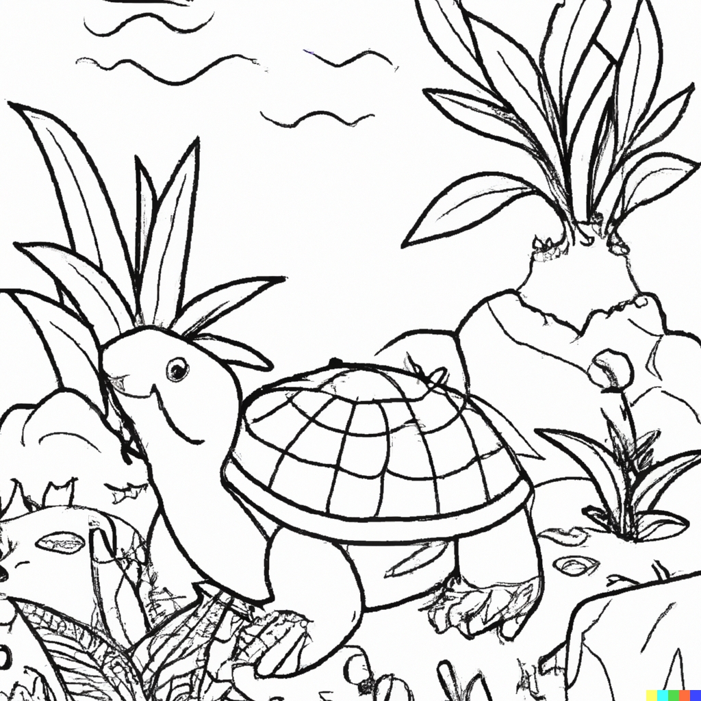 Disegno 3 Tartaruga da colorare per bambini
