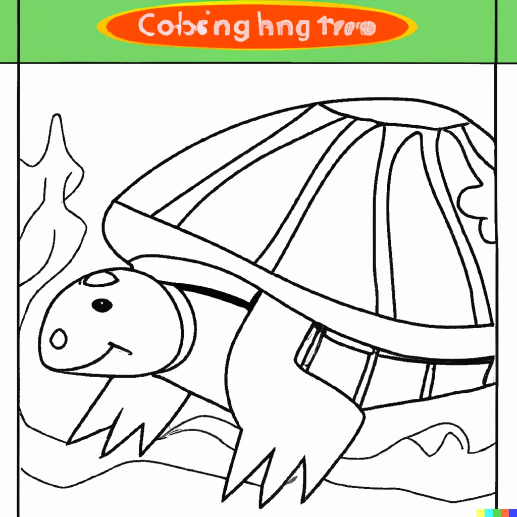 Tartaruga da colorare e stampare per bambini