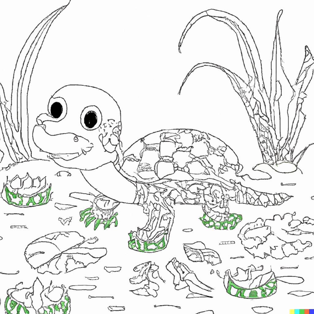 Tartaruga alligatore da colorare