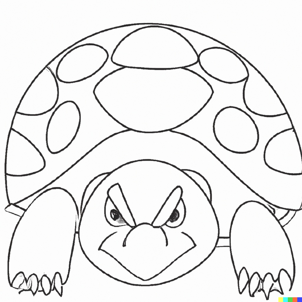 Immagine 2 Disegno tartaruga arrabbiata