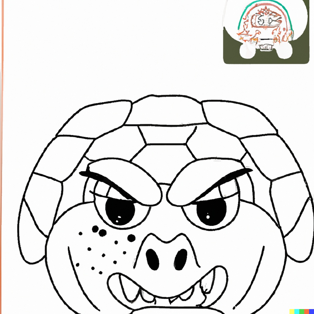 Immagine 3 Disegni tartarughe arrabbiate