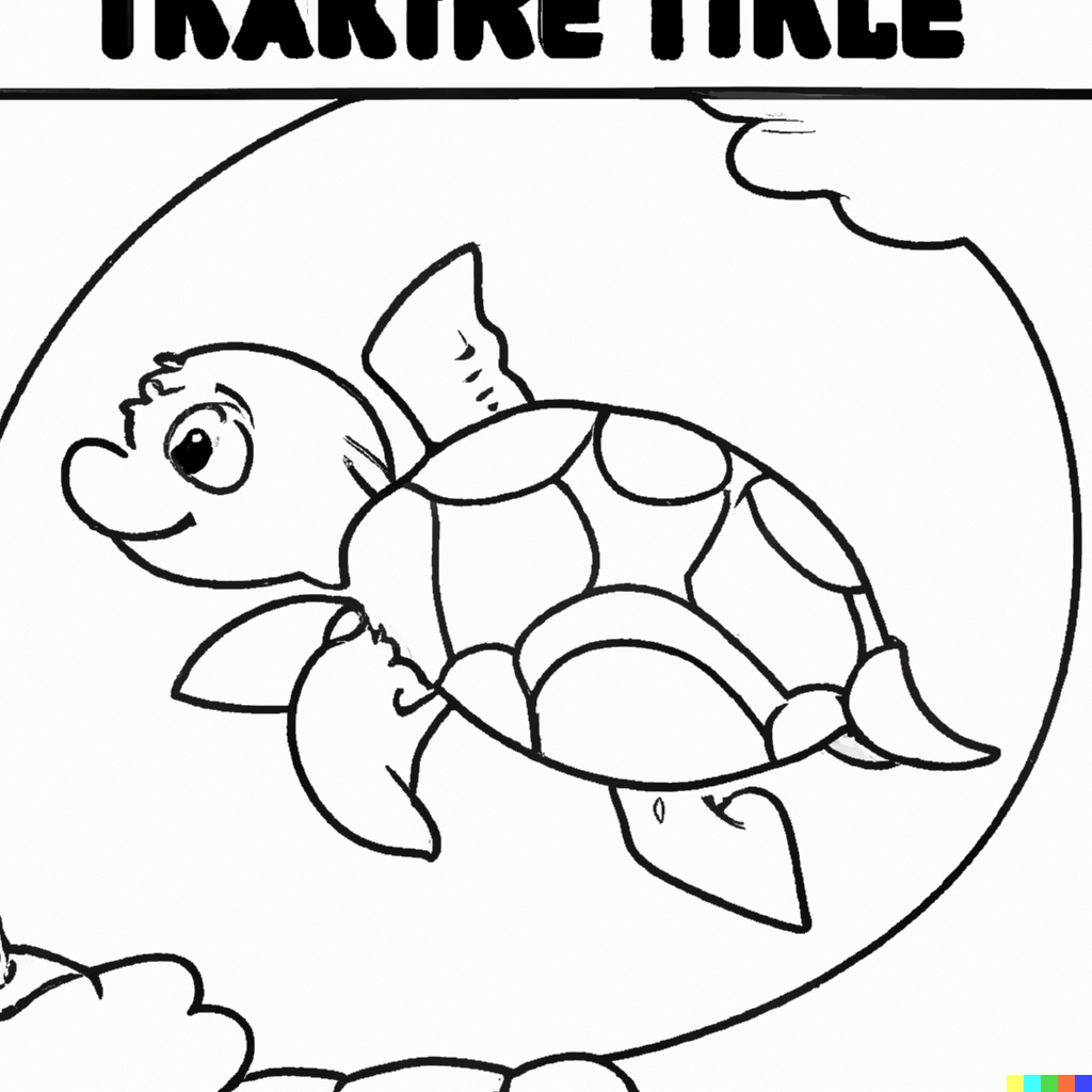 Disegni di cuccioli di tartaruga da colorare