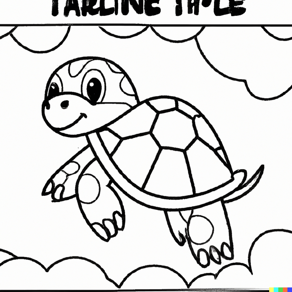 Disegno di cuccioli di tartaruga da colorare