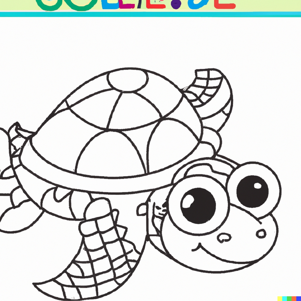 Cuccioli di tartaruga da colorare