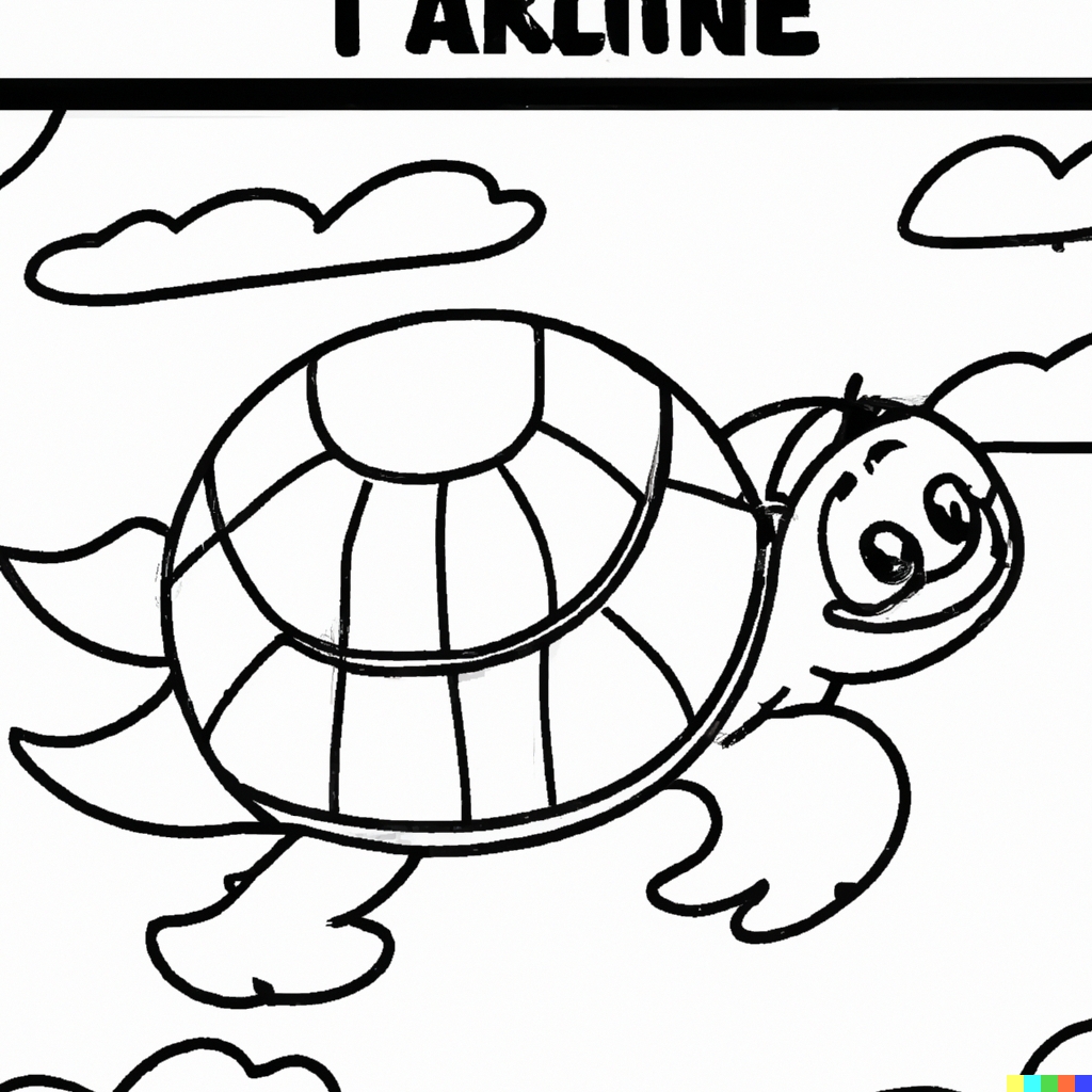 Cuccioli di tartarughe da colorare
