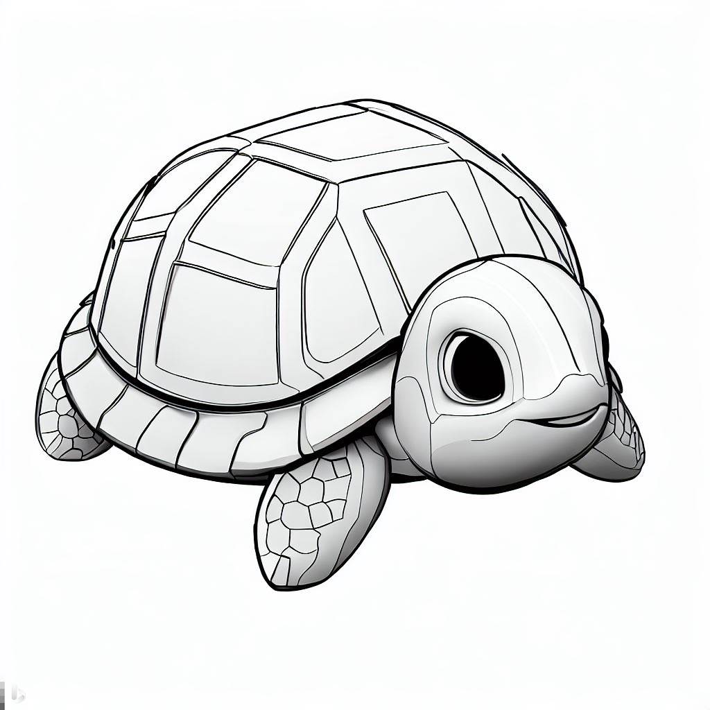 Tartaruga da colorare 3D