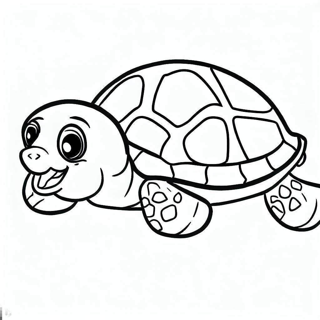 Disegni tartarughe divertenti da colorare