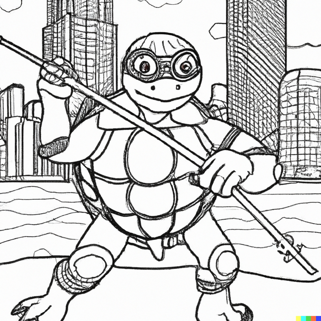 Tartaruga Donatello 1 Tartarughe ninja da colorare donatello