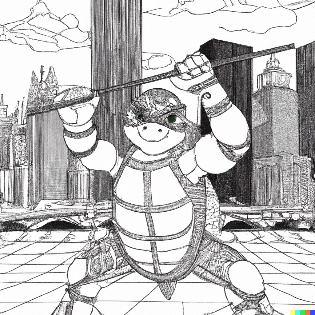 Tartaruga Donatello 2 Tartaruga ninja donatello da colorare