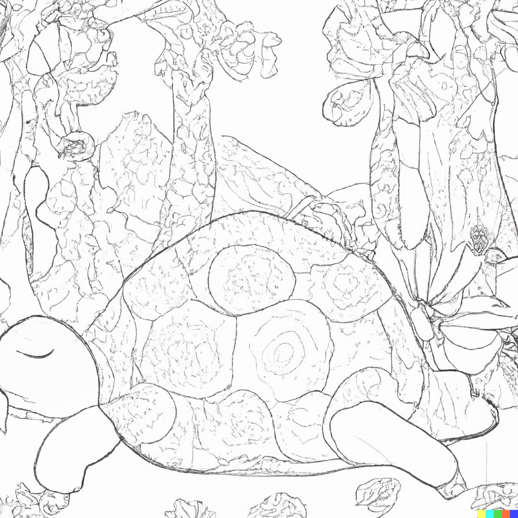 Immagine 4 Disegni Tartarughe che dormono da colorare