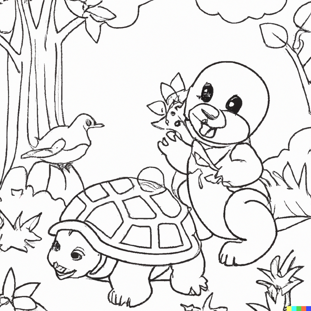 Disegni da colorare con la tartaruga e la lepre