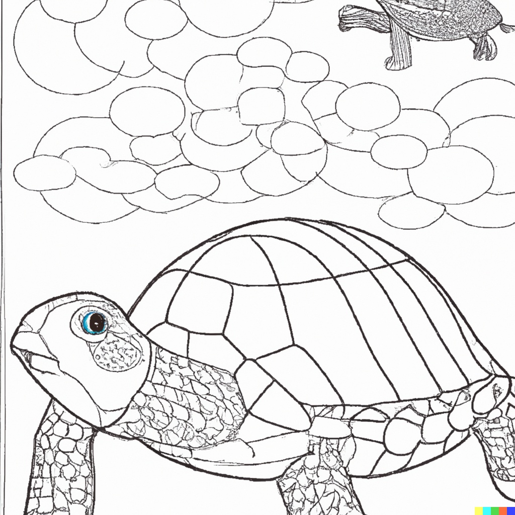 Tarta gigante 3 Tartarughe gigante disegno