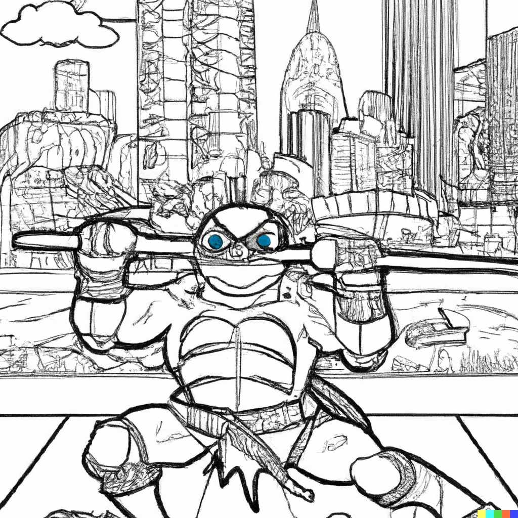 Leonardo tartaruga ninja da colorare