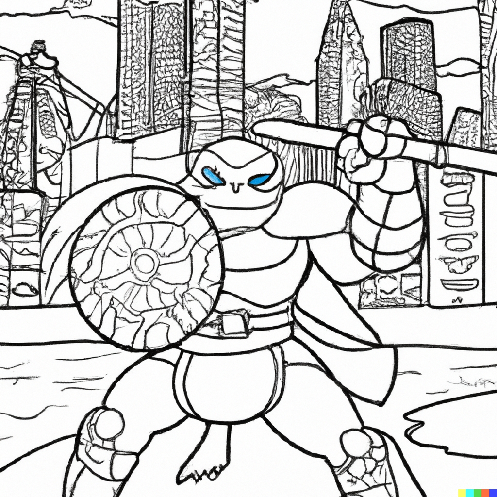 Tartarughe ninja da colorare Leonardo