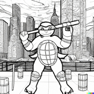 Colora ninja Leonardo