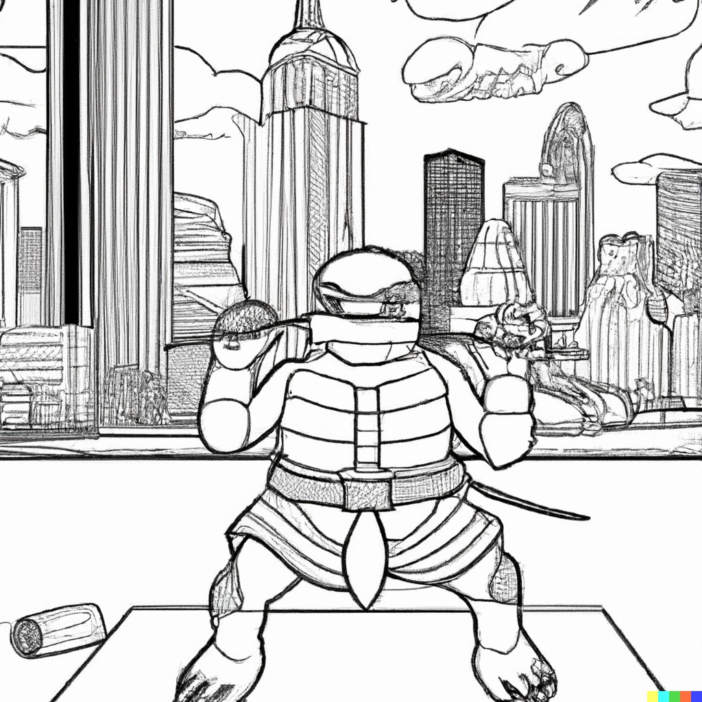 Leonardo TMNT da colorare