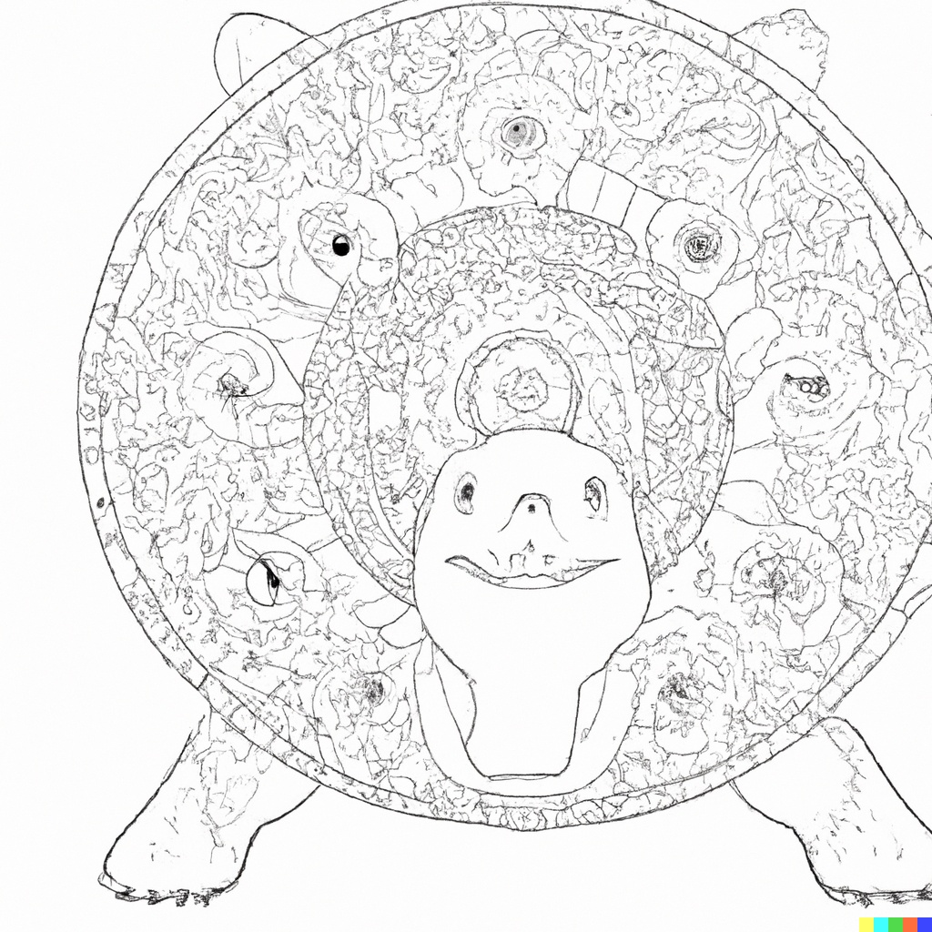 Disegno mandala 1 Tartaruga di terra mandala da colorare