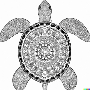mandala tartarughe da colorare