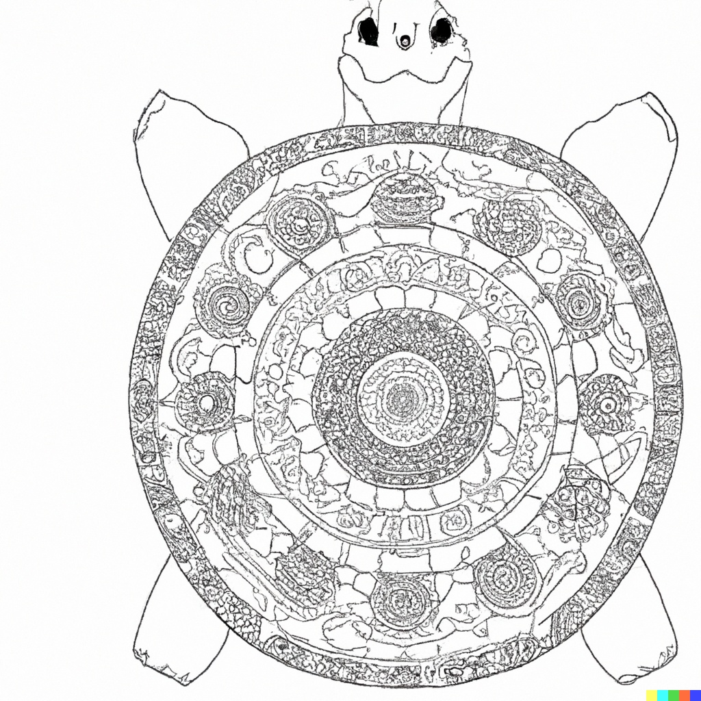 Disegno mandala 6 Tartaruga di terra mandala da colorare