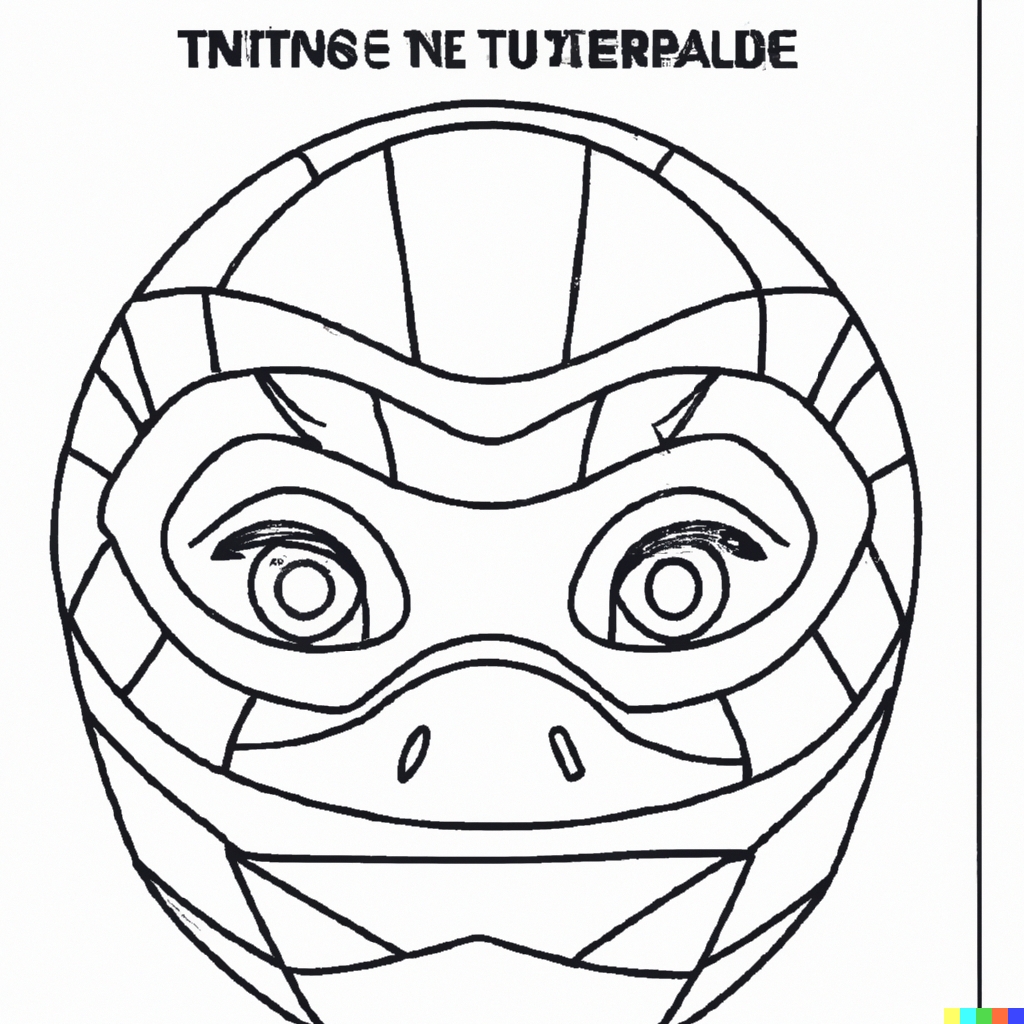 Maschere ninja 1 Maschera tartaruga ninja da colorare