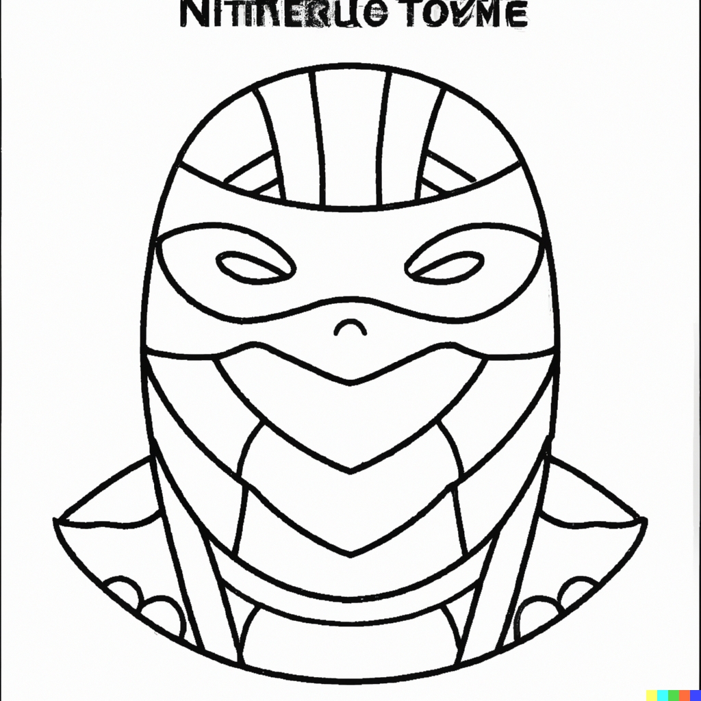Maschera tartaruga ninja da stampare e colorare