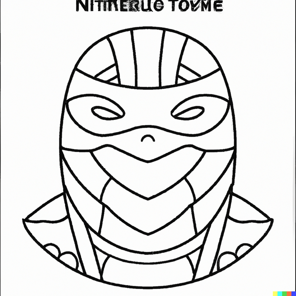 Maschere ninja 3 Maschera tartaruga ninja da stampare e colorare
