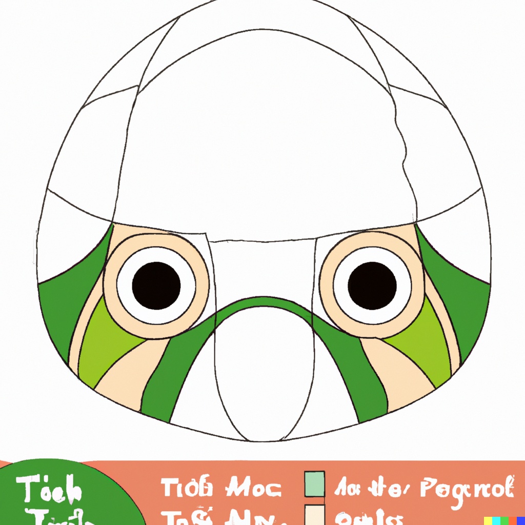 Maschera tartaruga 1 Maschera tartaruga da colorare