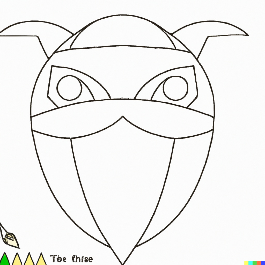 Disegno maschera tartaruga