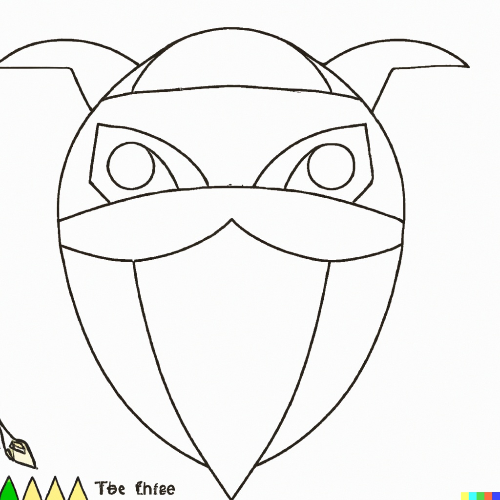 Maschera tartaruga 2 Disegno maschera tartaruga
