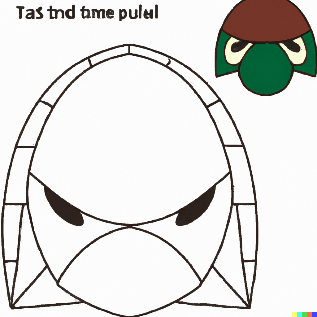 Maschera tartaruga 4 Maschere di tartaruga da colorare