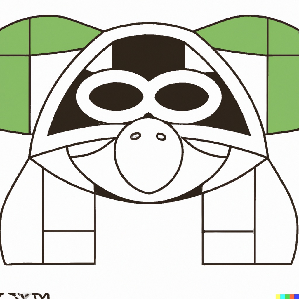 Maschera tartaruga 5 Maschere di tartarughe da colorare