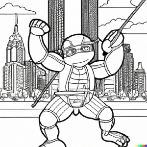 Colorare ninja Michelangelo