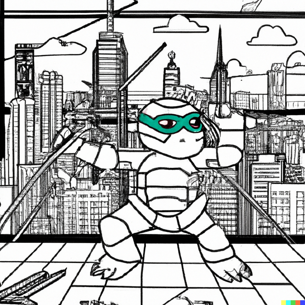 Ninja Lego 4 Disegni di Tartarughe ninja LEGO da colorare