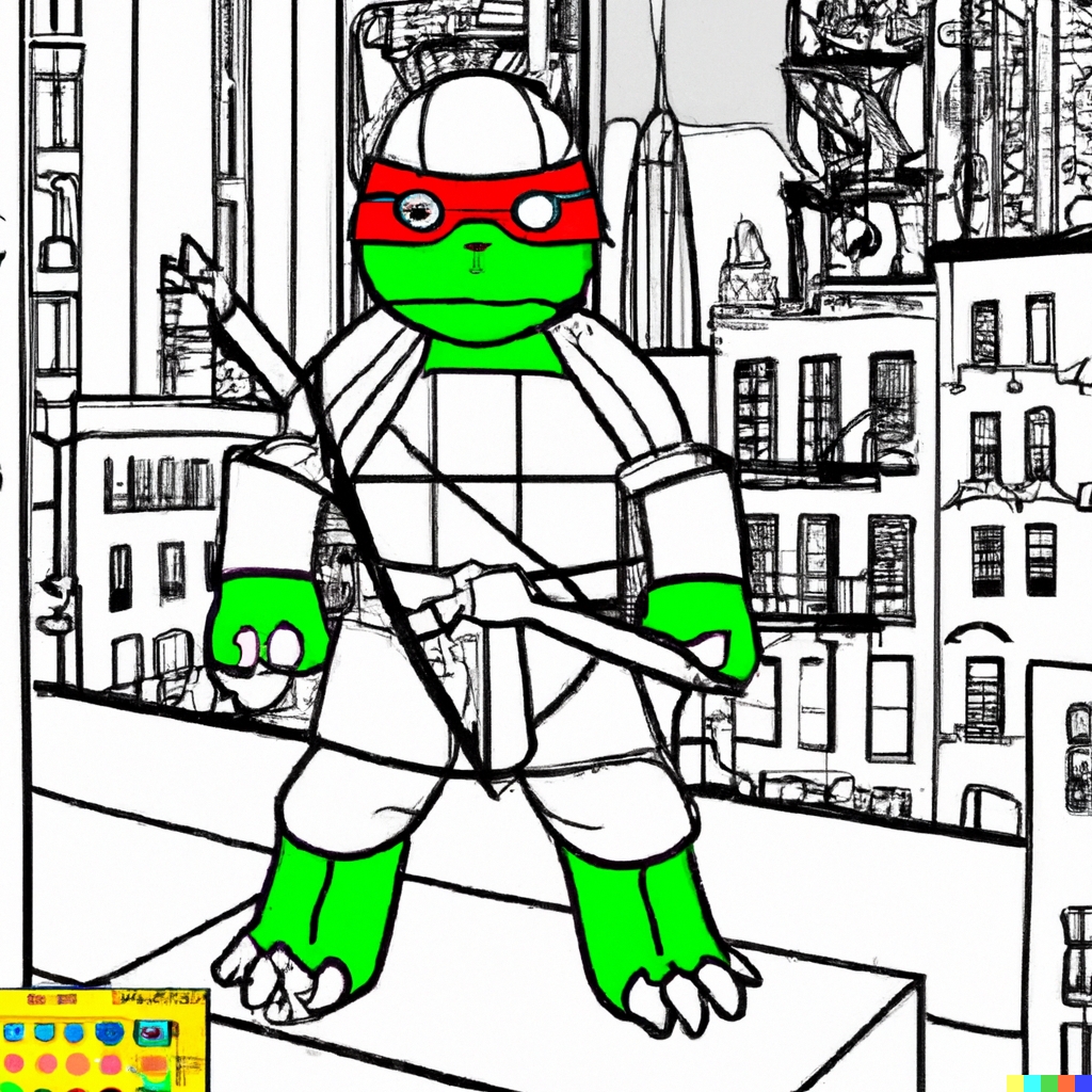 Ninja Lego 5 Disegnini di Tartarughe ninja LEGO da colorare