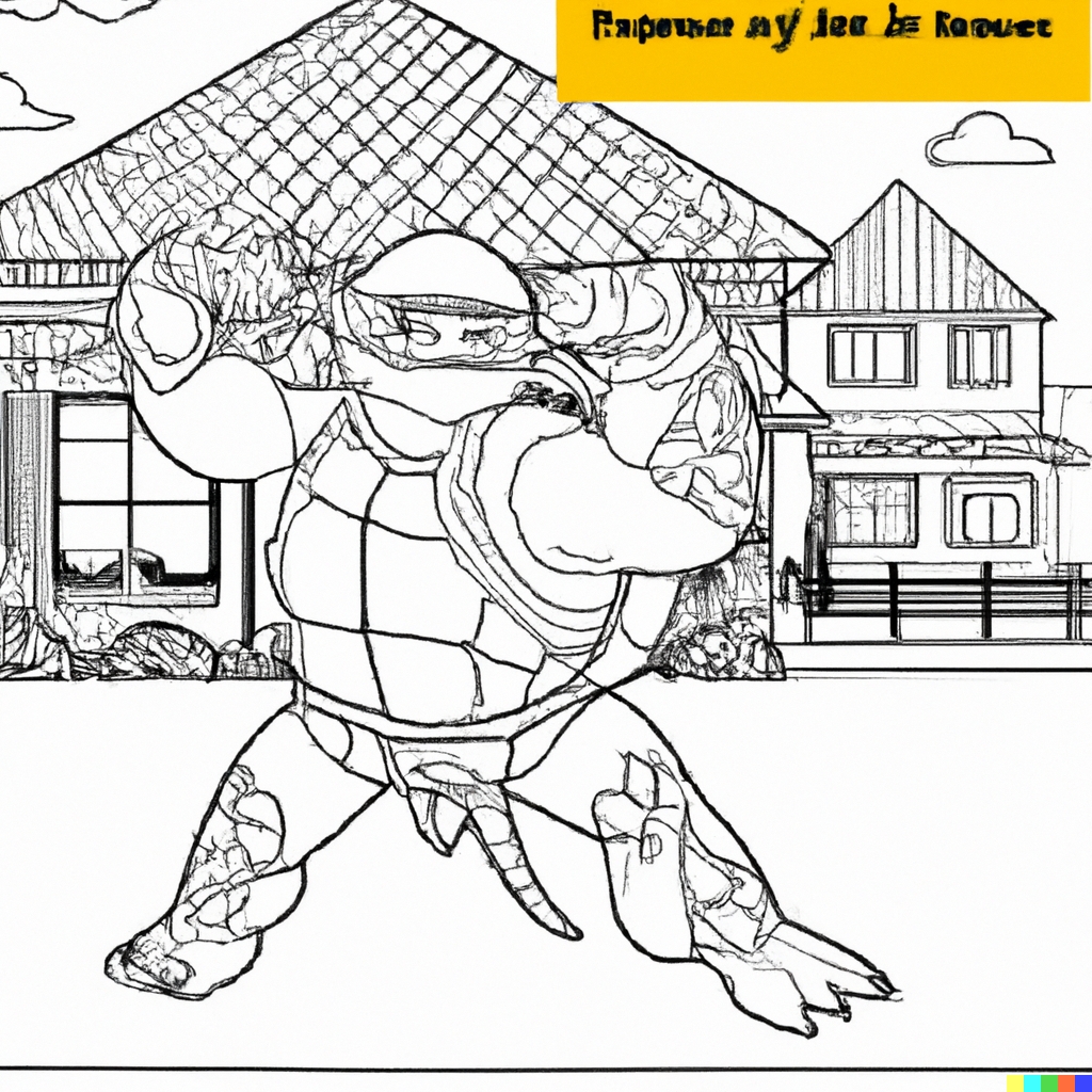 Tartaruga ninja da colorare