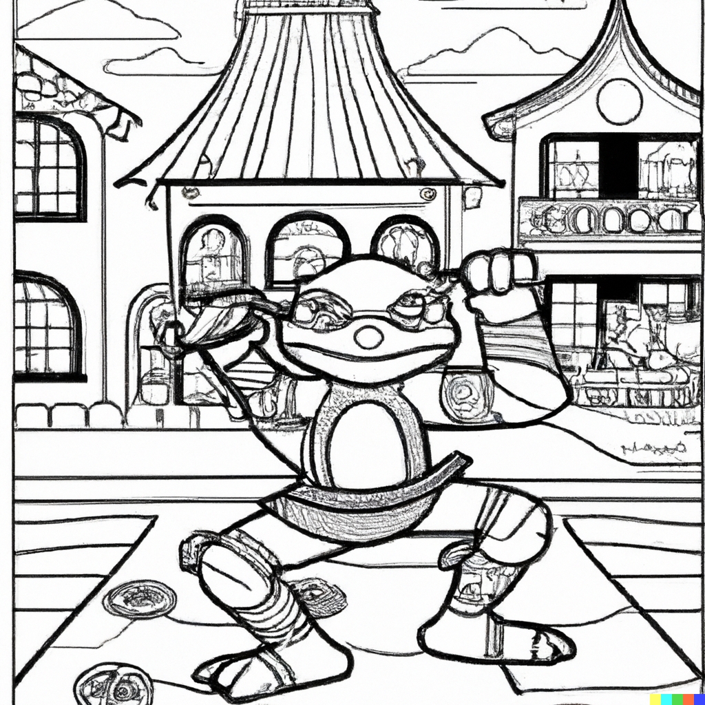 Tartarughe ninja da colorare a4