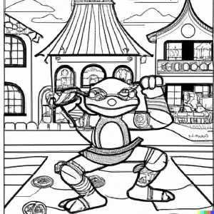 Tartarughe ninja da colorare bambini