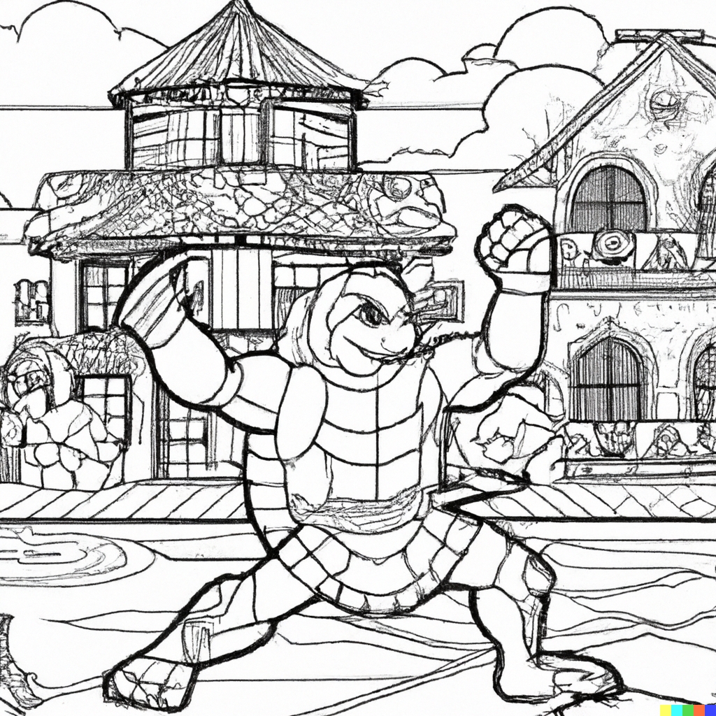 Tartaruga ninja colorare