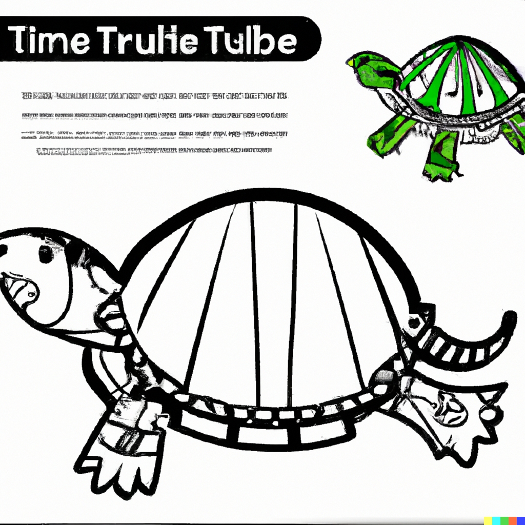 Disegno tartaruga da colorare e ritagliare