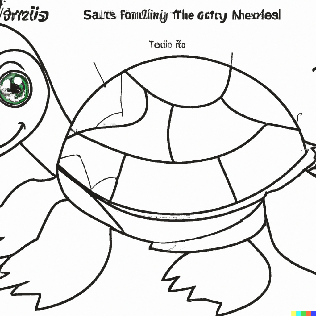 Tartaruga Sammy da colorare